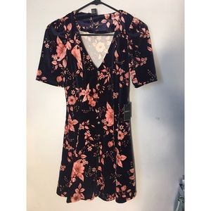 Velvet floral dress